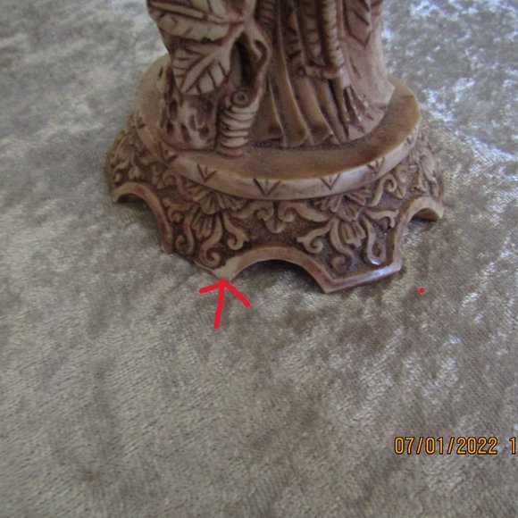 15" Resin Asian Women With Birds Statue - Picture 9 of 12